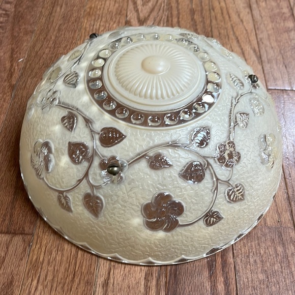 Accents Vintage Etched Glass Retro Ceiling Light Cover Glass Dome